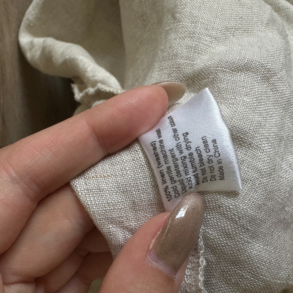 Bed Threads Oatmeal 100% French Flax Linen Slip - Picture 12 of 15